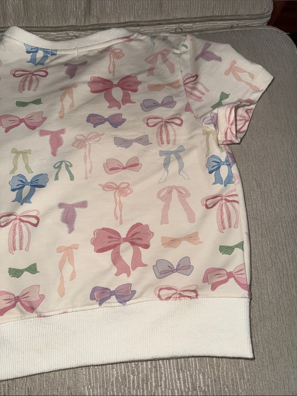 Lola and the Boys White Bow Print Pajama Set - Pink & Pastel Bows size 14 - Picture 13 of 17